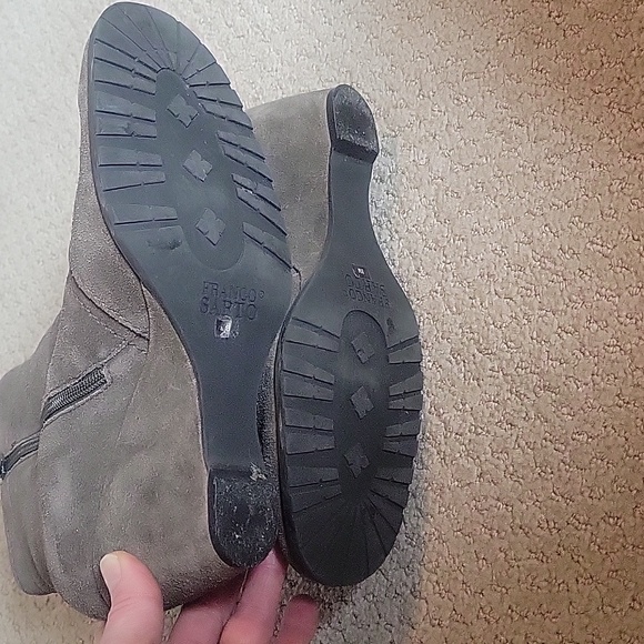 Franco Sarto Sz 8 Gray Suede Booties - Picture 10 of 12
